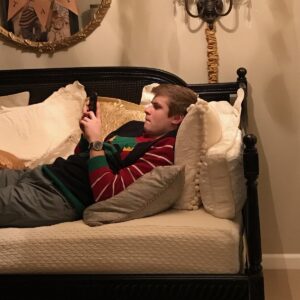 Christian taking a rest.