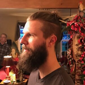 Tanner and the manbun with chopsticks.