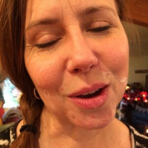 Tiana with flour from the lefse. YUMMMM